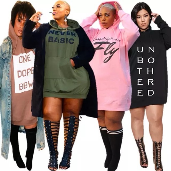 Pink Hooded Sweatshirt Dress - Picture 3 of 6